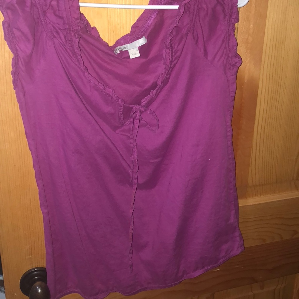 old navy purple blouse
